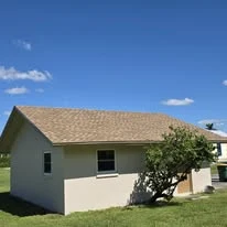 Home with a new shingle roof