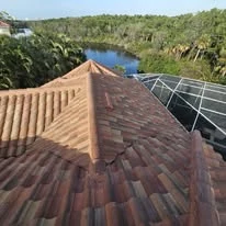Tile roof by a preserve