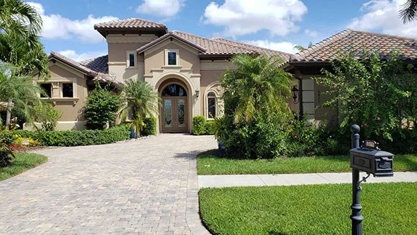 Tile roof home