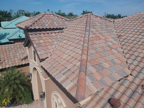 New concrete tile roof
